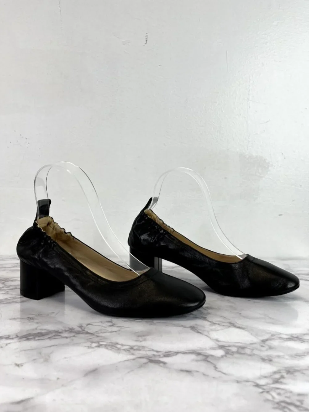 Everlane Women's Black The Italian Leather Day Heel Sz 5.5